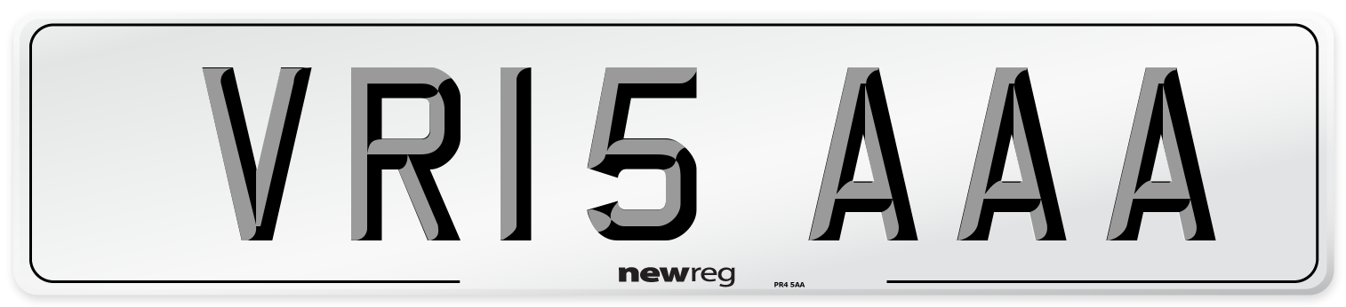 VR15 AAA Number Plate from New Reg